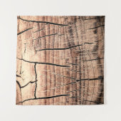 木の切り株の背景、年齢、年齢、年齢  タペストリー (正面(横))