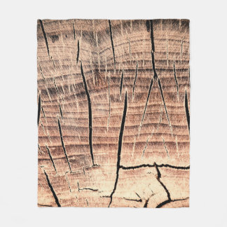 木の切り株の背景、年齢、年齢、年齢  フリースブランケット