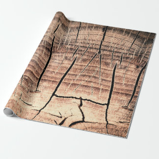 木の切り株の背景、年齢、年齢、年齢 ラッピングペーパー