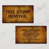 木の切り株の除去アンティーク名刺 名刺 (正面/裏面)