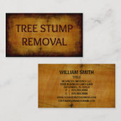 木の切り株の除去アンティーク名刺 名刺 (正面/裏面)