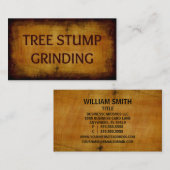 木の切り株アンティーク名刺 名刺 (正面/裏面)