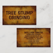 木の切り株アンティーク名刺 名刺 (正面/裏面)