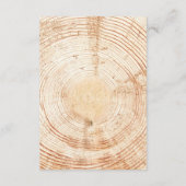 木の切り株 オーダーメイド ナチュラル ウェディング ディテール エンクロージャーカード (裏面)