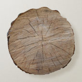 木の切り株 ラウンドクッション (裏面)