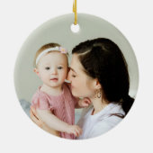 木の切り身（花） |ベビー最初 セラミックオーナメント (裏面)