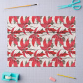 木の切り離しページのクリスマスポイント 薄葉紙 (クラフト)