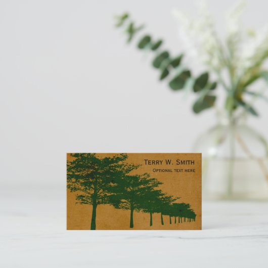 木の列の名刺 名刺 (スタンド正面)