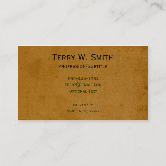 木の列の名刺 名刺 (裏面)