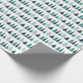 木の列クリスマスラッピング紙 ラッピングペーパー (角)