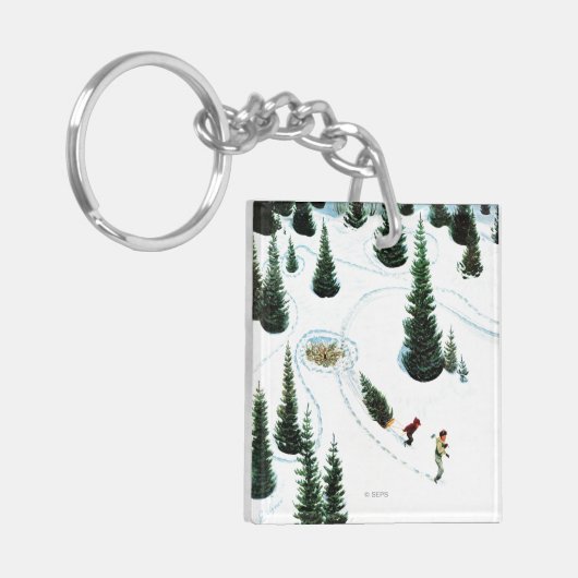 木の削減 キーホルダー (正面左)