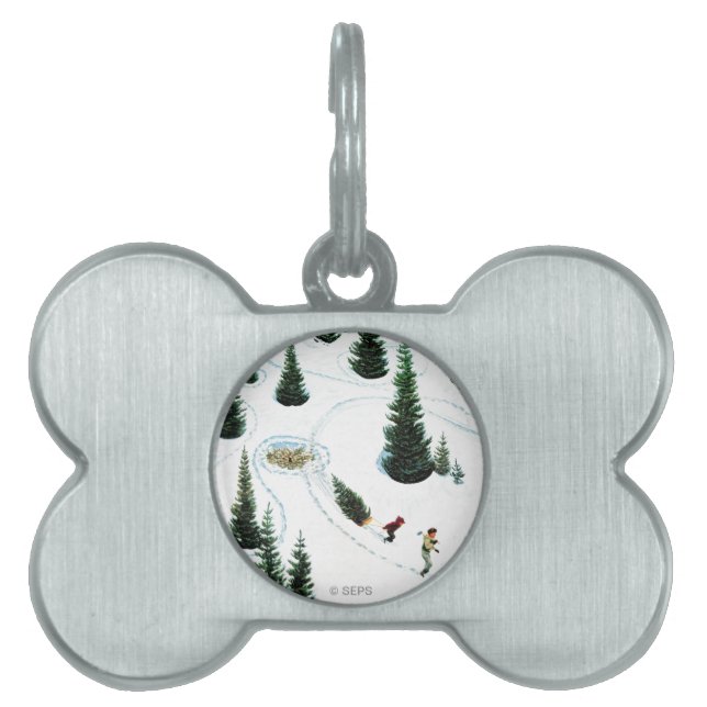 木の削減 ペットネームタグ (正面)