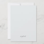 木の十字およびやし招待状 招待状 (裏面)