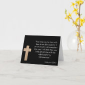 木の十字のメッセージカード カード (黄色い花)