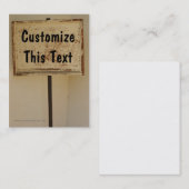 木の印の縦の名刺 名刺 (正面/裏面)