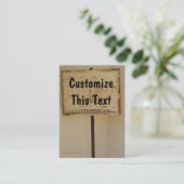 木の印の縦の名刺 名刺 (スタンド正面)