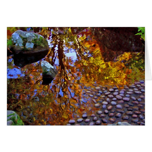 木の反射 – カード (正面横)