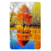 木の反射 マグネット (縦)