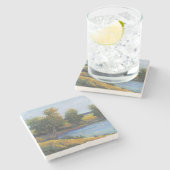 木の反射II ストーンコースター (横)