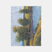 木の反射II フリースブランケット (正面)