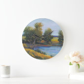 木の反射II ラージ壁時計 (ホーム)