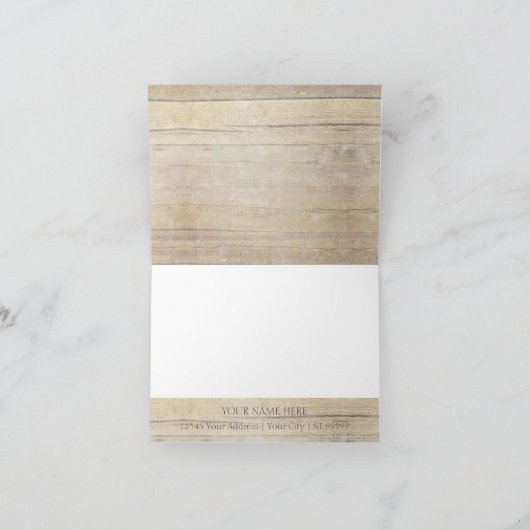 木の台素朴本を再生し、ありがとうございます サンキューカード (内部)