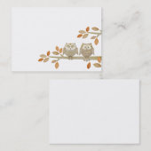 木の名刺の愛フクロウ 名刺 (正面/裏面)