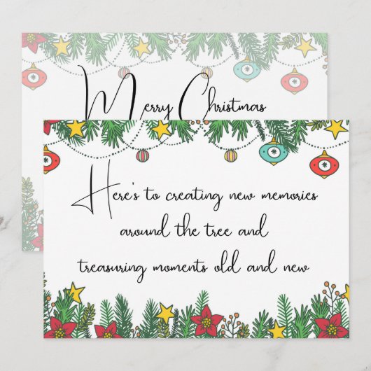 木の周りで思い出を作る シーズンカード (正面/裏面)