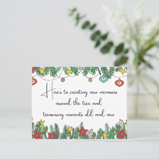 木の周りで思い出を作る ポストカード (スタンド正面)