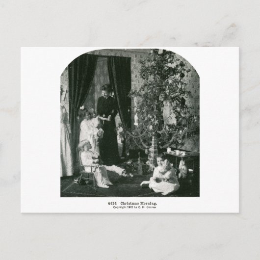 木の周りに集まる – ヴィンテージ立体視 ポストカード (正面)