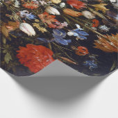 木の器の長い花のジャン·ブルーヘル ラッピングペーパー (角)