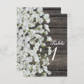 木の国の結婚式で素朴の赤ちゃんの息 招待状 (正面/裏面)