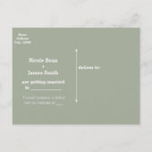 木の国の結婚式で素朴の赤ちゃんの息 案内ポストカード (裏面)