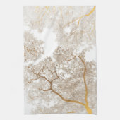 木の地図1 キッチンタオル (縦)