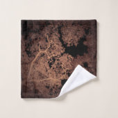 木の地図5 バスタオルセット (ウォッシュタオル)