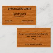 木の堅い木製のフロアーリングは個人化なります 名刺 (正面/裏面)
