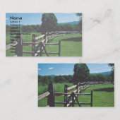 木の塀、ヴァーモント、米国 名刺 (正面/裏面)