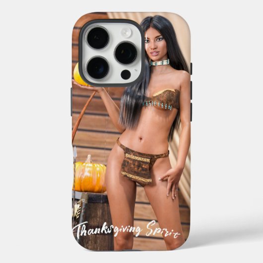 木の壁にポーズを取る若い先住民アメリカ人 Case-Mate iPhoneケース (裏面)