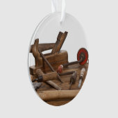 木の大工用具 オーナメント (正面)