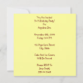 木の大枝のカラフルの雲の空の芸術の黒い鳥 招待状 (裏面)