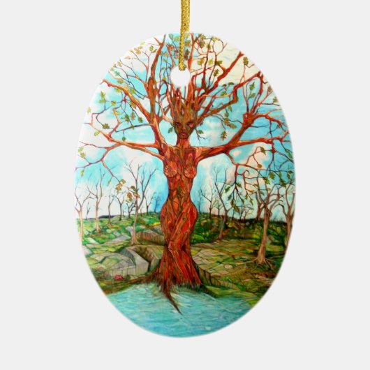 木の女神 セラミックオーナメント (正面)