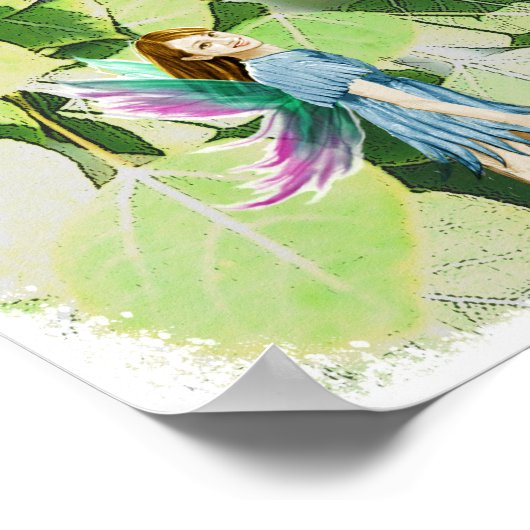 木の妖精の中のクァキング《植物》アスペン葉 ポスター (角)