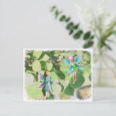 木の妖精の中のクァキング《植物》アスペン葉 ポストカード (スタンド正面)