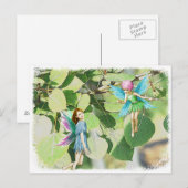 木の妖精の中のクァキング《植物》アスペン葉 ポストカード (正面/裏面)