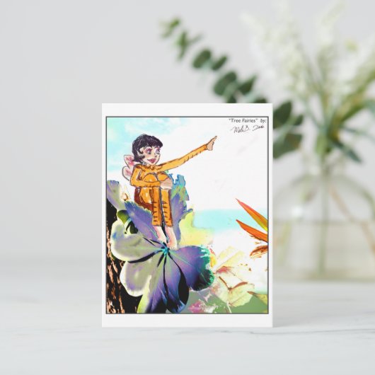 木の妖精4 ポストカード (スタンド正面)