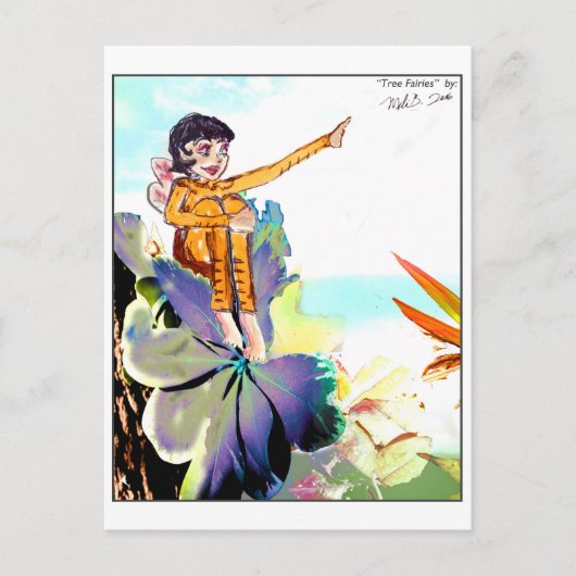 木の妖精4 ポストカード (正面)