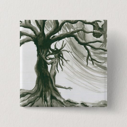 木の妖精-ボタン 缶バッジ (正面)