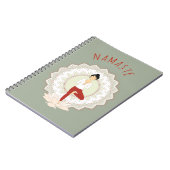 木の姿勢のナマステ-ヨガのAsanaのノート ノートブック (左側)