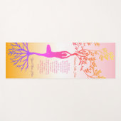 木の姿勢のVrksasanaのヨーガ行者のシルエットは自然を定着させます ヨガマット (正面(横))