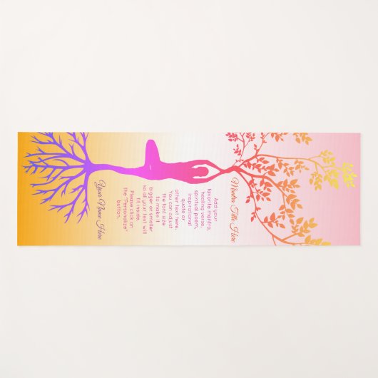 木の姿勢のVrksasanaのヨーガ行者のシルエットは自然を定着させます ヨガマット (正面(横))